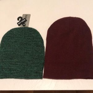 Green Hat & maroon hat